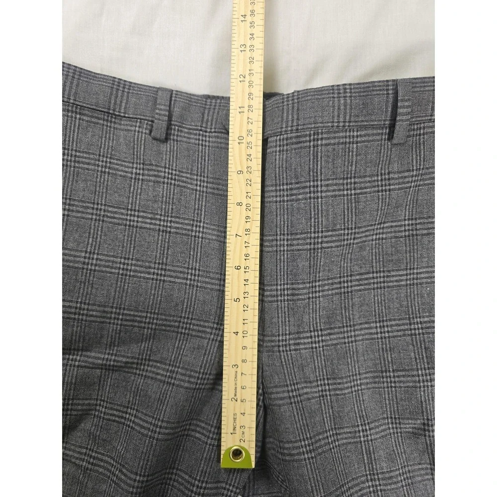 Banana‎ Republic Pants Mens 34x30 Gray Plaid Wool Heritage Super 110s Trousers